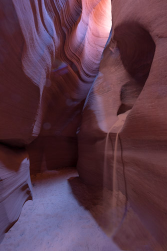 Sand Fall in Page slot canyon